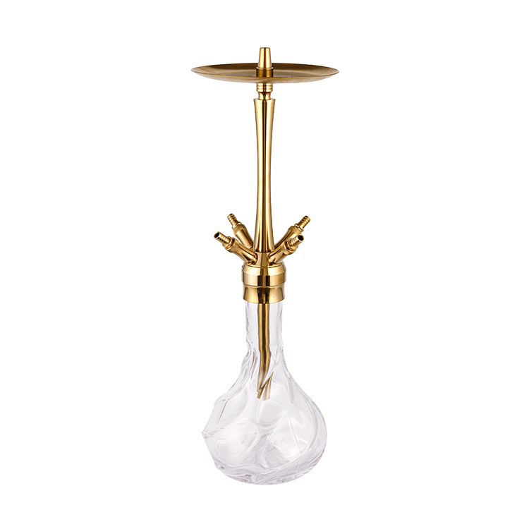 Hookah Cruach Dhosmálta Ceithre Pholl Óir Patrún Gloine 64cm