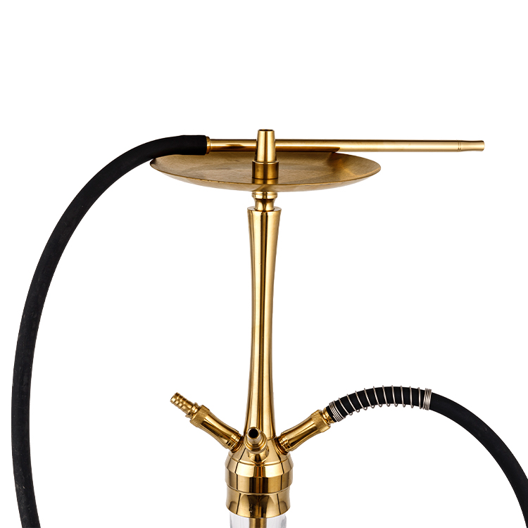 Hookah Cruach Dhosmálta Ceithre Pholl Órga Patrúnachta Gloine Trédhearcach 64cm