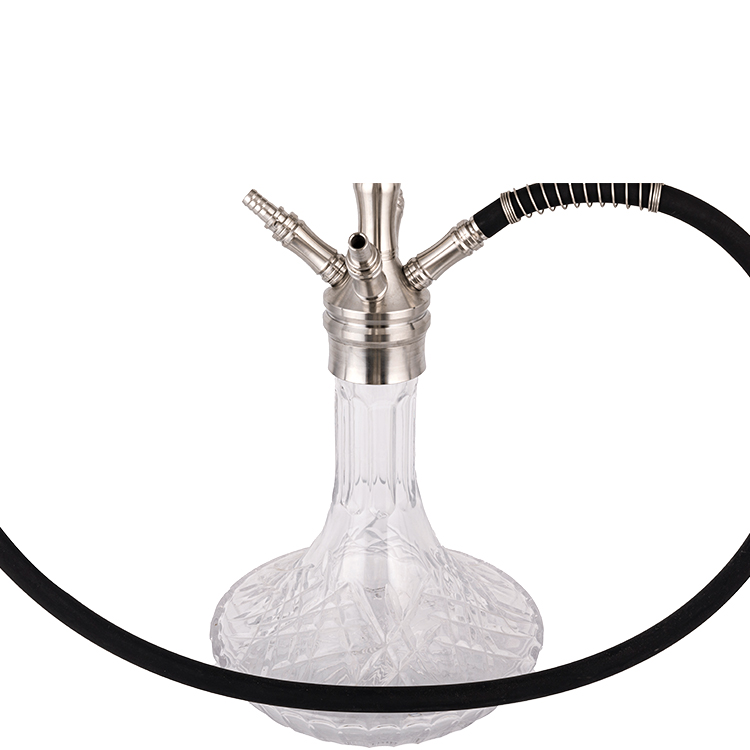 Patrún Trédhearcach Gloine Silver Cruach Dhosmálta Ceithre Poll Hookah 64cm-1