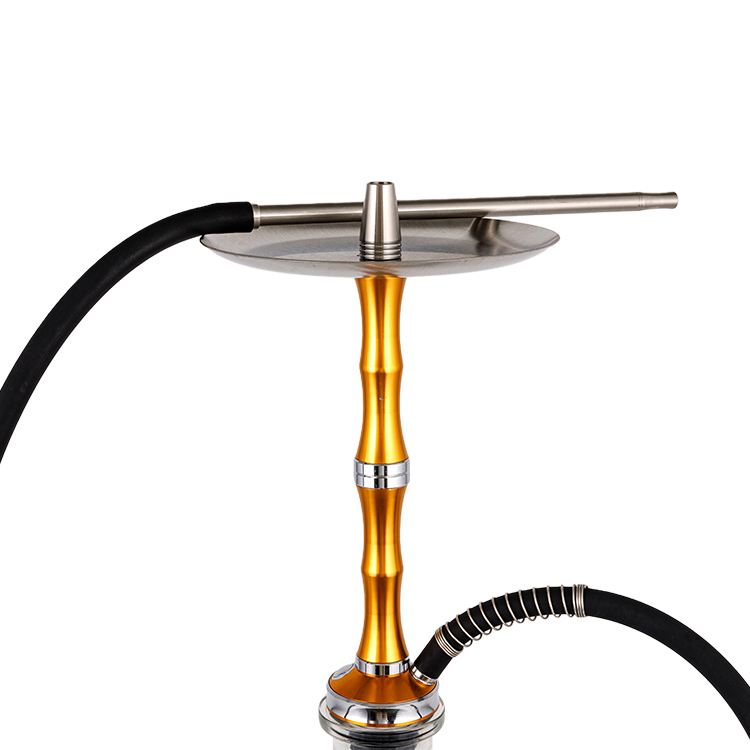 Gloine Pclear Alúmanam Cruach Dhosmálta Poll Aonair Rose Gold Hookah 56cm