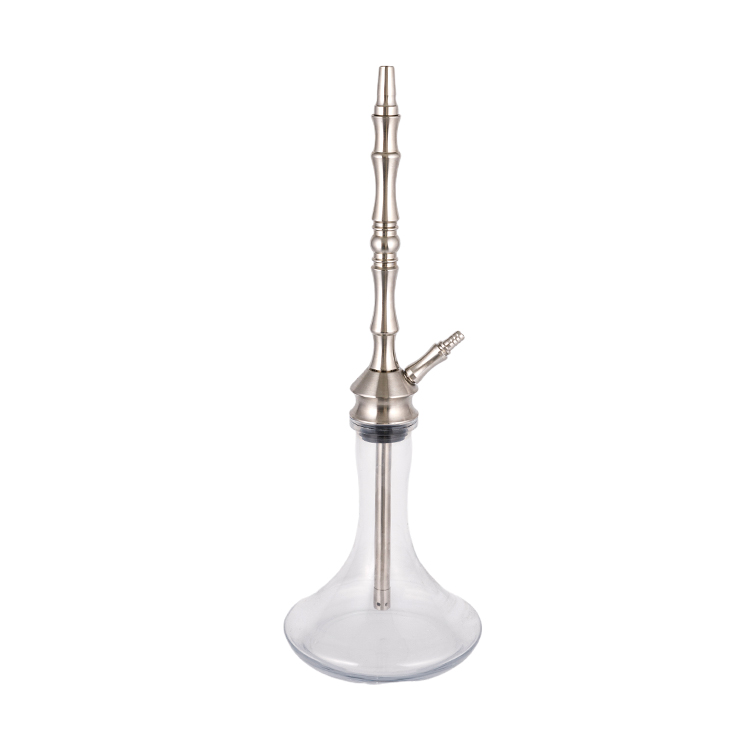 Gloine Trédhearcach Silver Cruach Dhosmálta Miotal Tube-1 Poll Aonair Hookah 68cm