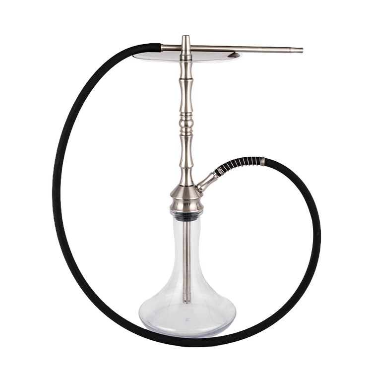 Gloine Trédhearcach Silver Cruach Dhosmálta Miotal Tube-1 Poll Aonair Hookah 68cm