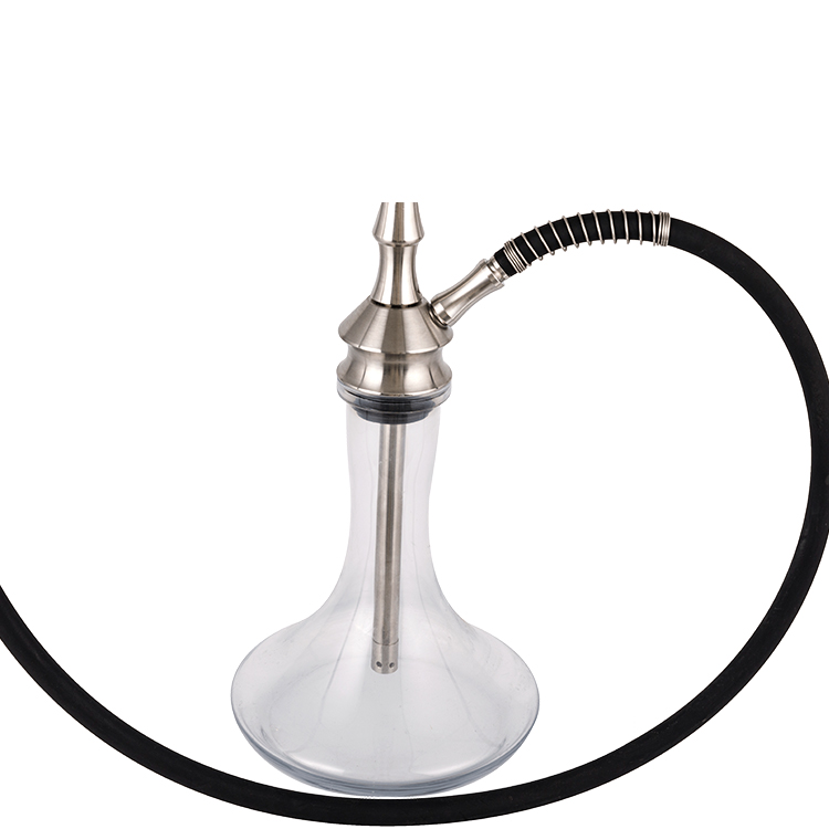 Gloine Trédhearcach Silver Cruach Dhosmálta Miotal Tube-1 Poll Aonair Hookah 68cm