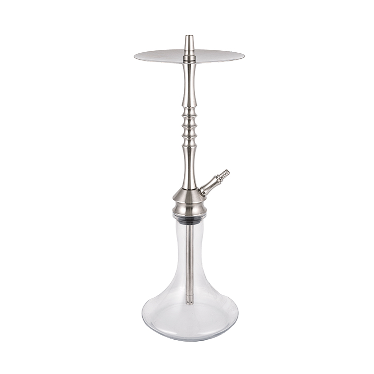 Gloine Trédhearcach Silver Cruach dhosmálta Miotal Tube-2 Poll Aonair Hookah 68cm