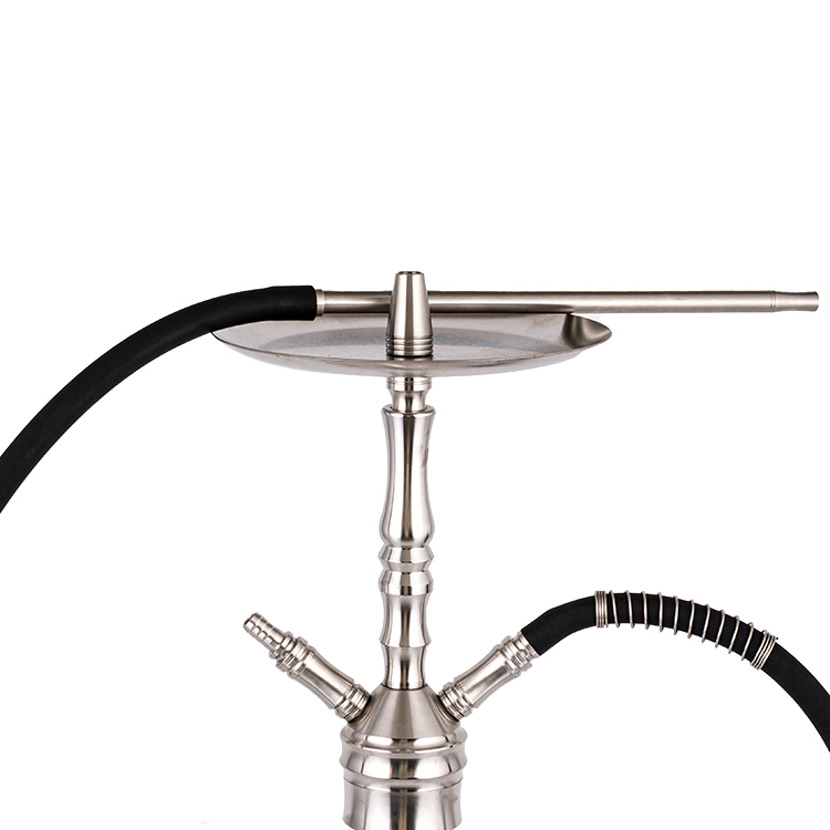 Hookah Dhá Pholl Cruach Dhosmálta Silver Gloine Patrúnáilte 57cm