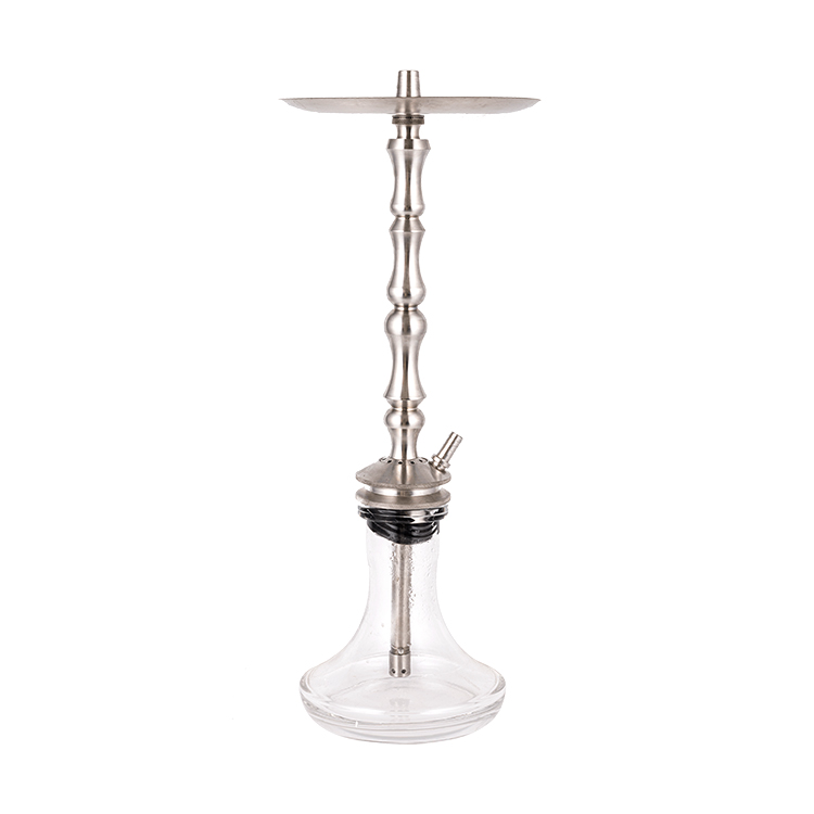 Gloine Trédhearcach Silver Cruach dhosmálta Miotal Tube-3 Aonair-Poll Hookah 64cm