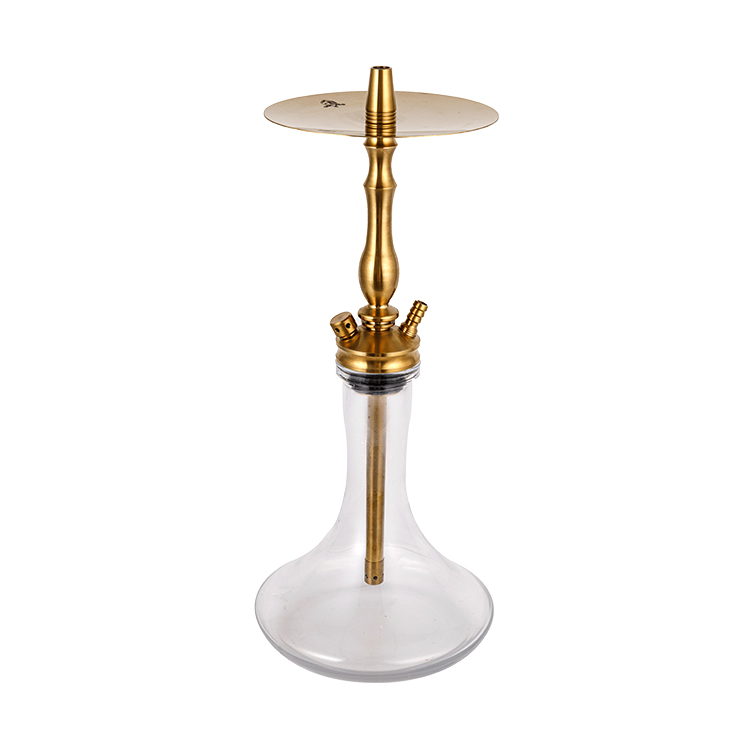 Gloine Trédhearcach Golden Cruach dhosmálta Poll Aonair Hookah 50cm