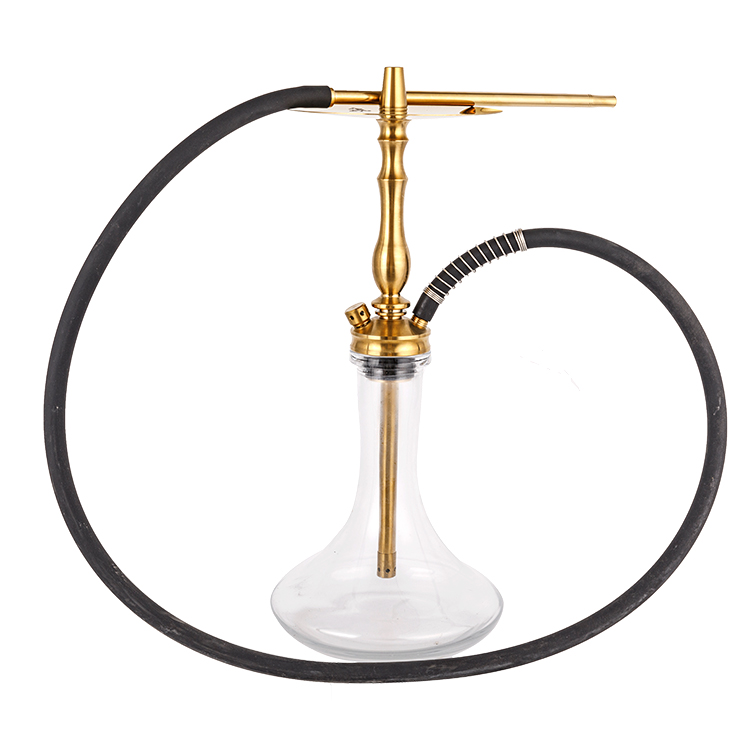 Gloine Trédhearcach Golden Cruach dhosmálta Poll Aonair Hookah 50cm