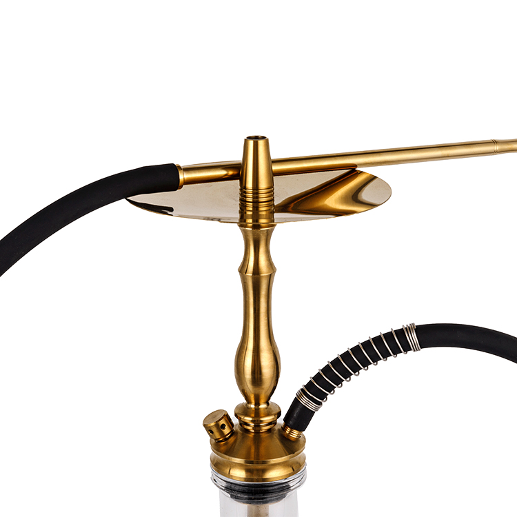 Gloine Trédhearcach Golden Cruach dhosmálta Poll Aonair Hookah 50cm