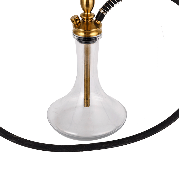 Gloine Trédhearcach Golden Cruach dhosmálta Poll Aonair Hookah 50cm