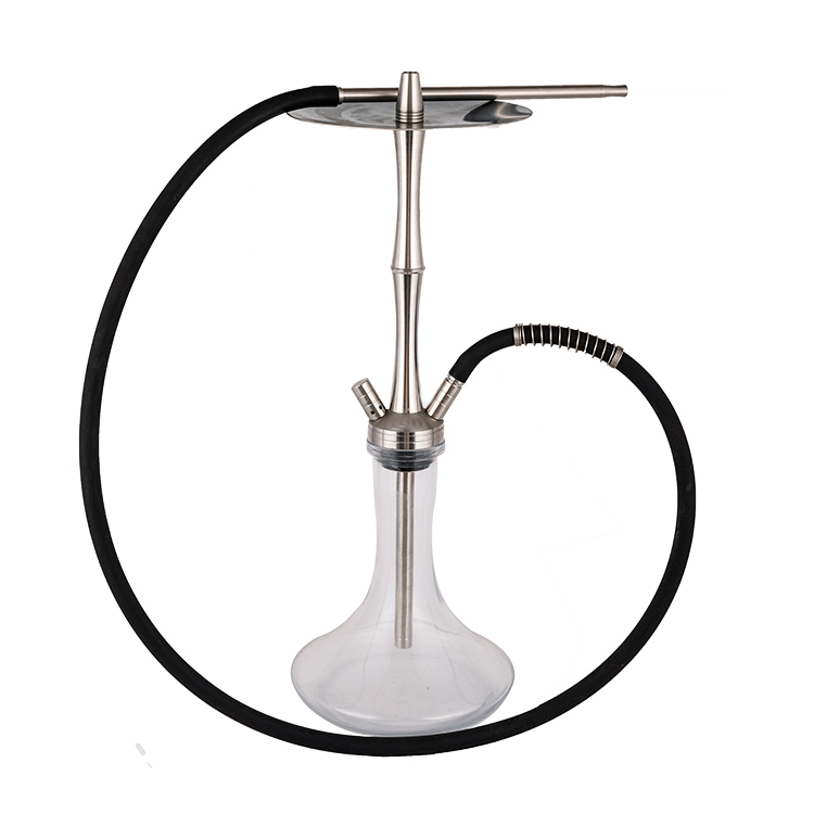 Hookah Dhá Pholl Cruach Dhosmálta Geal Gloine Silver 58cm