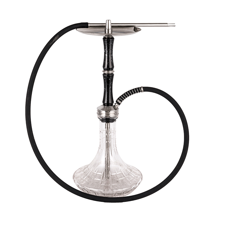 Roisín Gloine Trédhearcach Patrúnaithe + Poll Aonair Cruach Dhosmálta Hookah 58cm